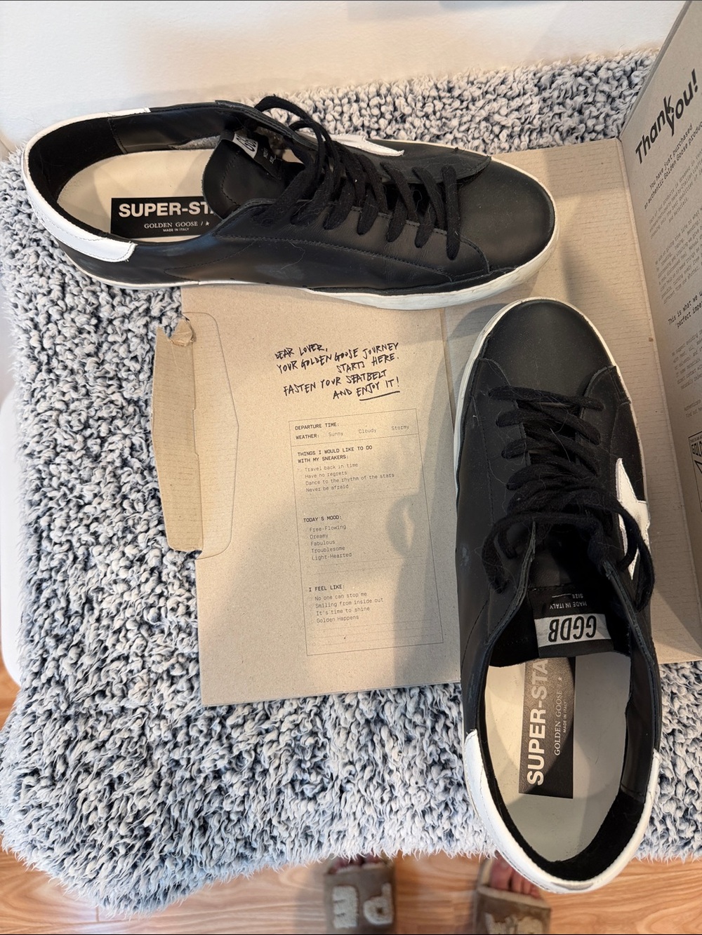 Still in Box! Golden Goose Superstars - black & white leather - outstanding - Picture 5 of 13